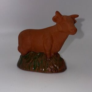 Rustic Brown Bull Figurine